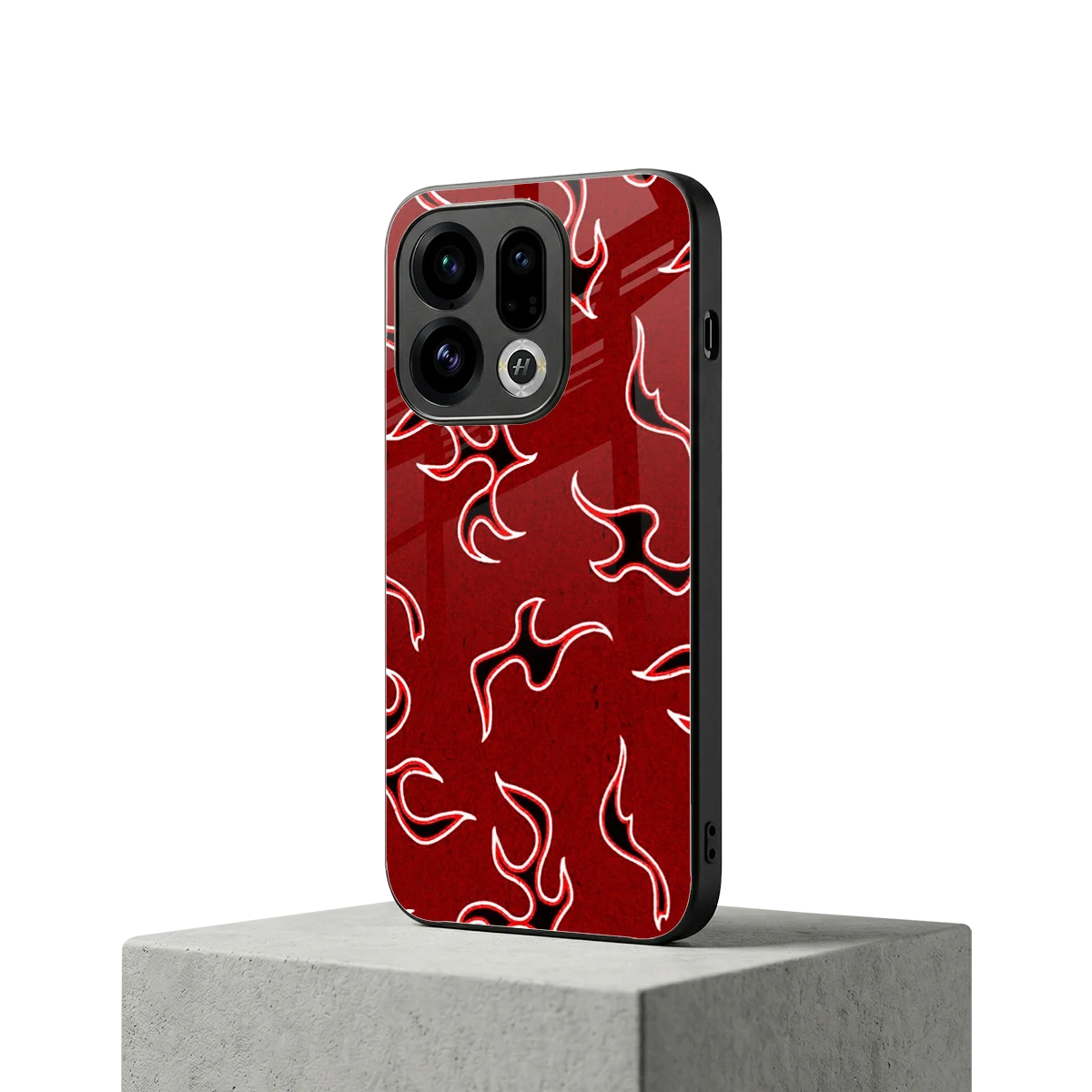 Lil Flames Black Red oppo find x9 mobile cover | shockproof glass phone case