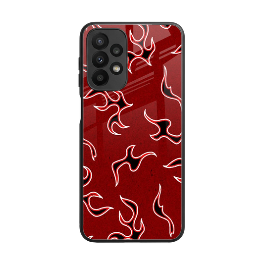 Lil Flames Black Red back phone cover | glass case for samsung galaxy a23