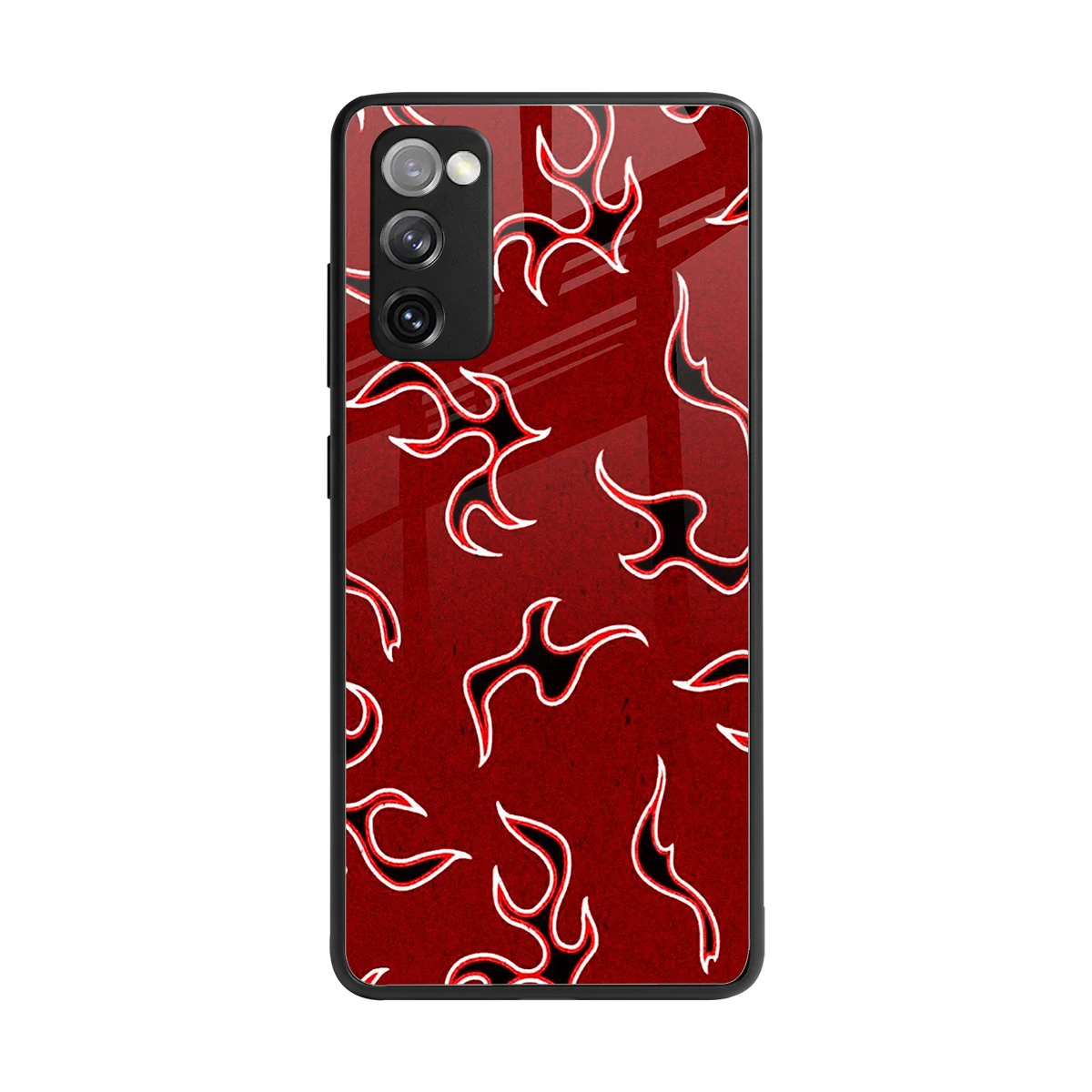 Lil Flames Black Red back phone cover | glass case for samsung galaxy s20 fe