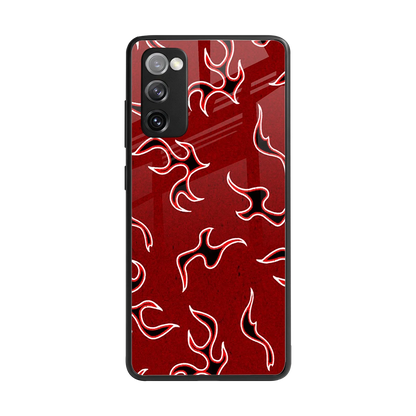 Lil Flames Black Red back phone cover | glass case for samsung galaxy s20 fe