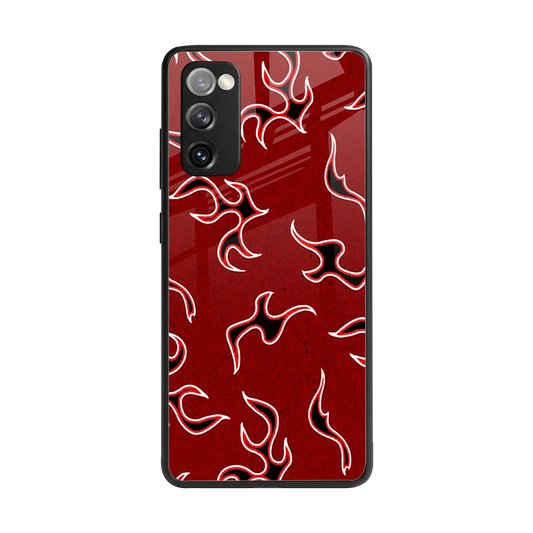 Lil Flames Black Red back phone cover | glass case for samsung galaxy s20 fe