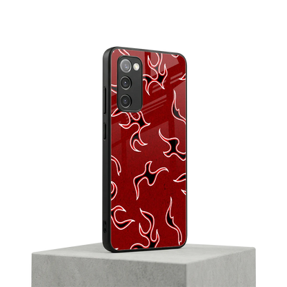 Lil Flames Black Red samsung galaxy s20 fe mobile cover | shockproof glass phone case