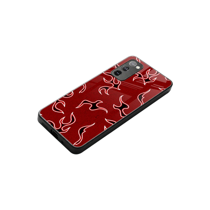 Lil Flames Black Red stylish phone case for samsung galaxy s20 fe | glossy glass and slim fit