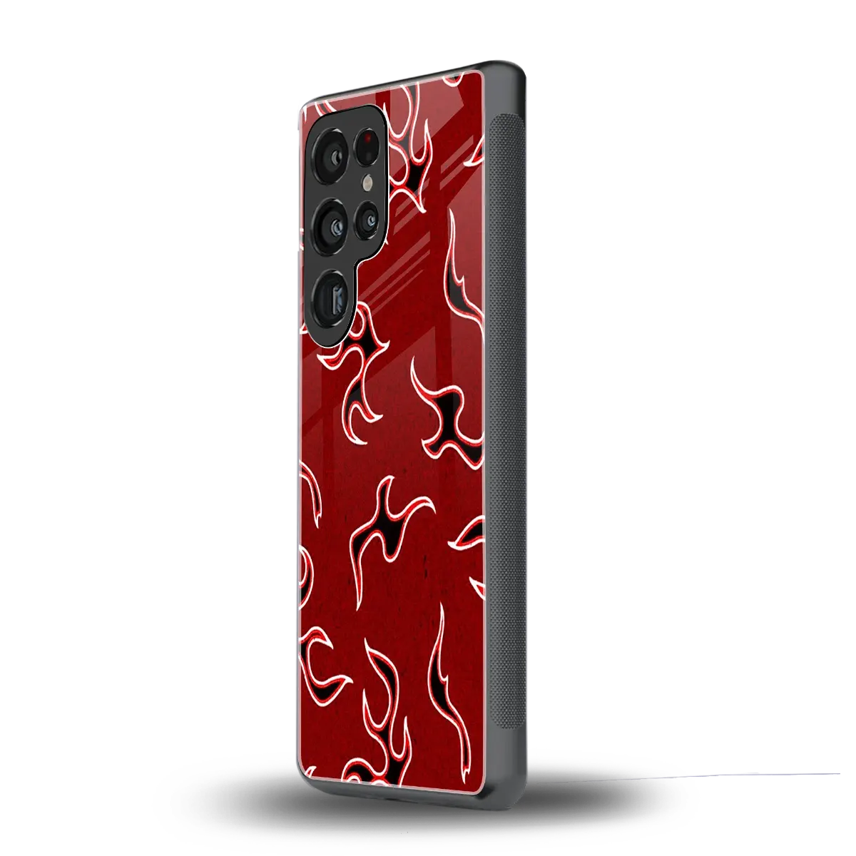 Lil Flames Black Red samsung galaxy s25 ultra mobile cover | shockproof glass phone case