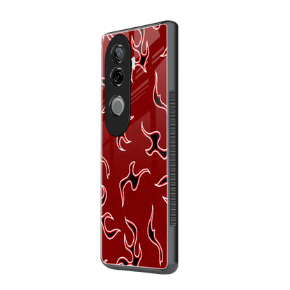Lil Flames Black Red vivo v40e mobile cover | shockproof glass phone case