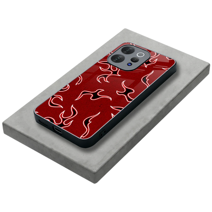 Lil Flames Black Red stylish phone case for vivo v70 elite | glossy glass and slim fit