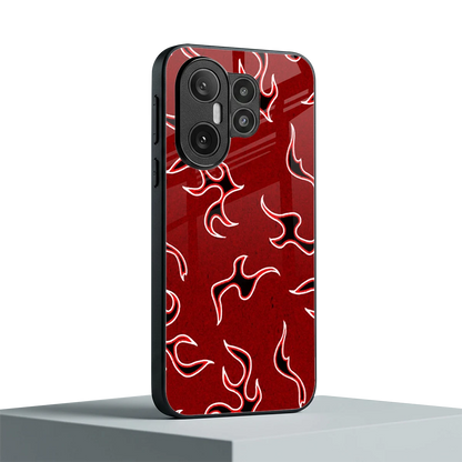 Lil Flames Black Red vivo x200 fe mobile cover | shockproof glass phone case