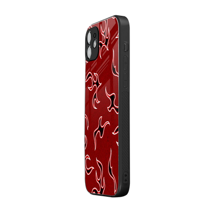 Lil Flames Black Red iphone 11 mobile cover | shockproof glass phone case