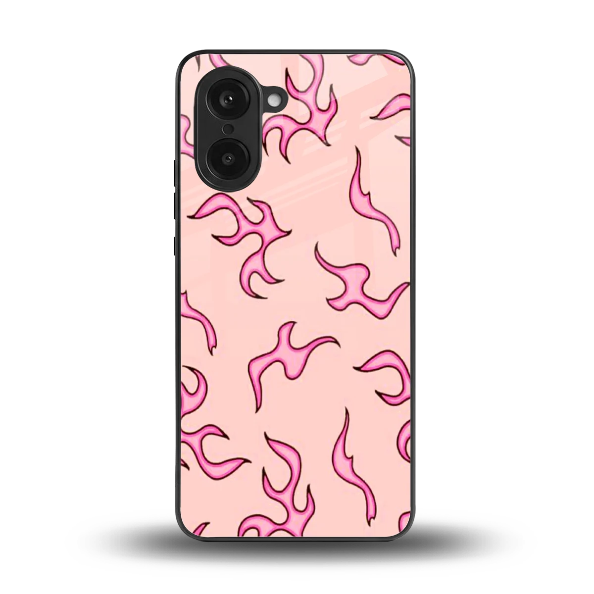Lil Flames Pink back phone cover | glass case for oneplus nord ce5 5g