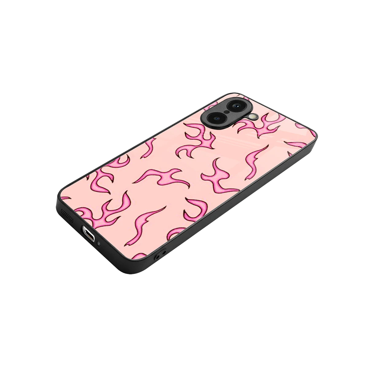 Lil Flames Pink stylish phone case for oneplus nord ce5 5g | glossy glass and slim fit