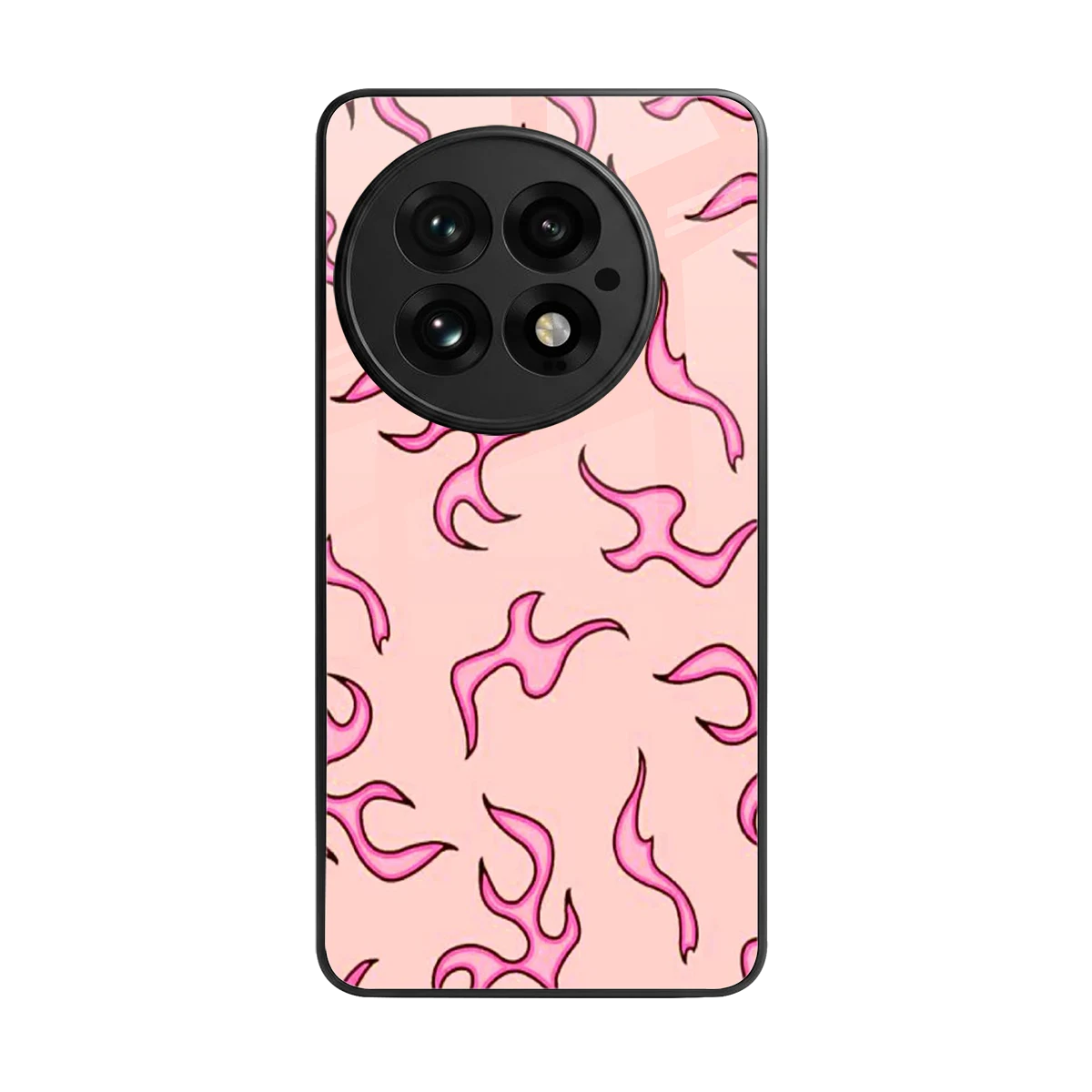 Lil Flames Pink back phone cover | glass case for oneplus 13