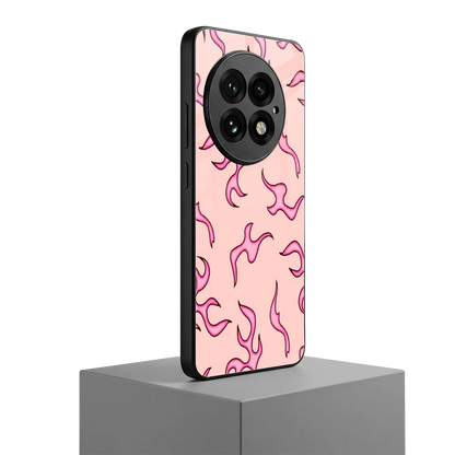Lil Flames Pink oneplus 13 mobile cover | shockproof glass phone case