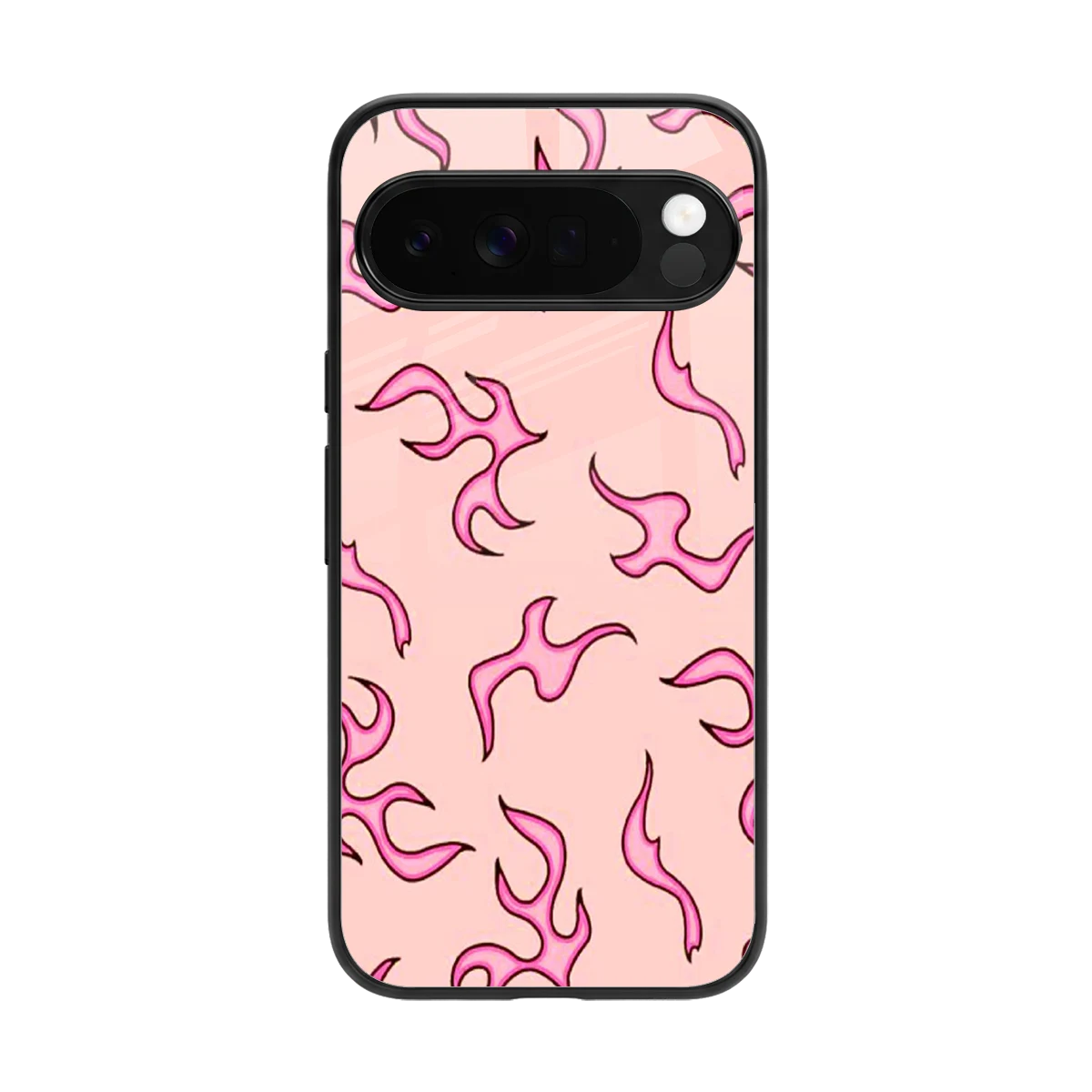 Lil Flames Pink back phone cover | glass case for google pixel 10 pro xl