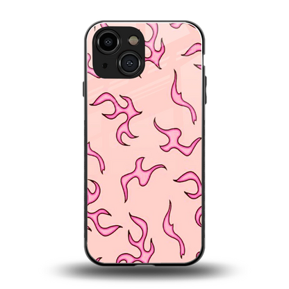 Lil Flames Pink back phone cover | glass case for iphone 12 mini
