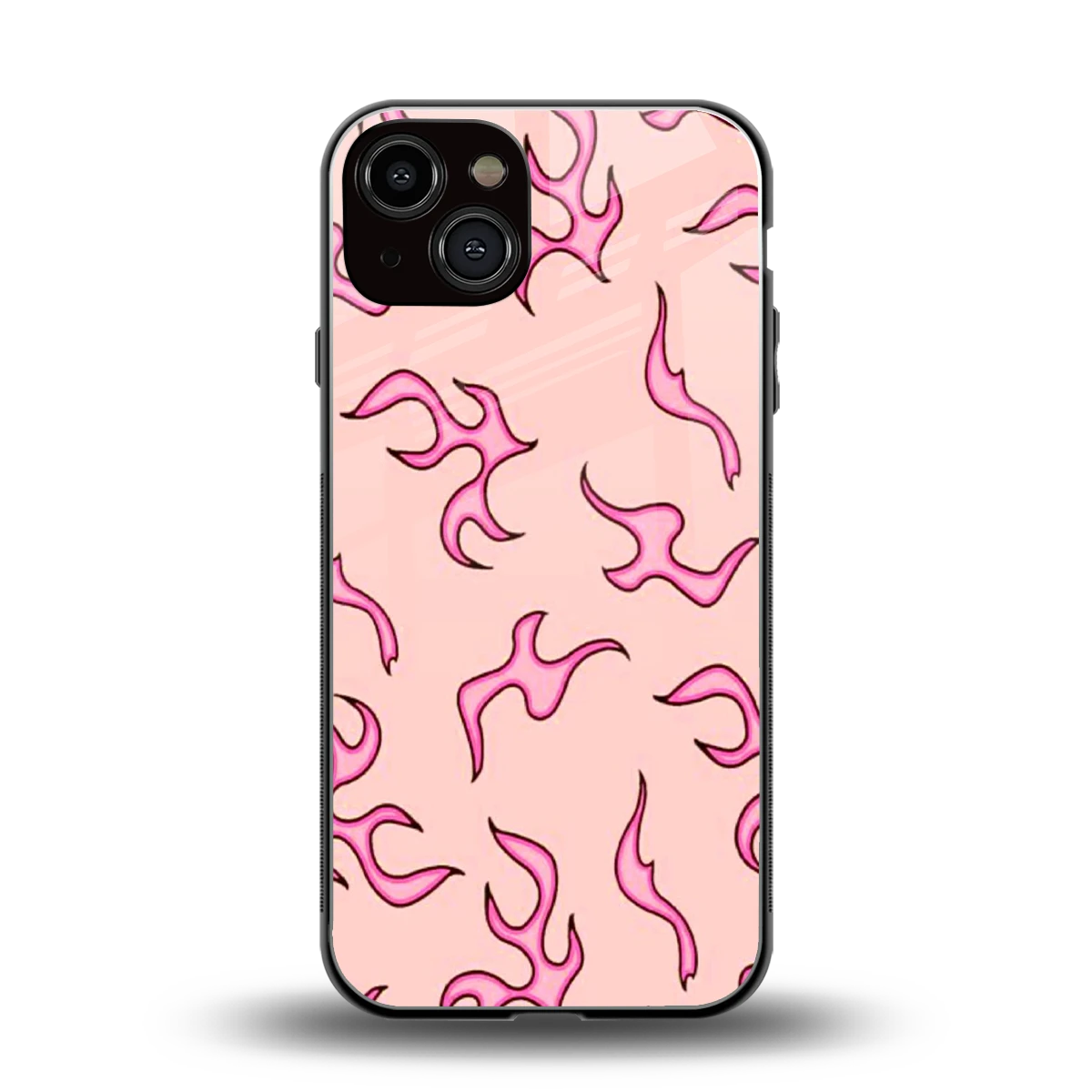 Lil Flames Pink back phone cover | glass case for iphone 14