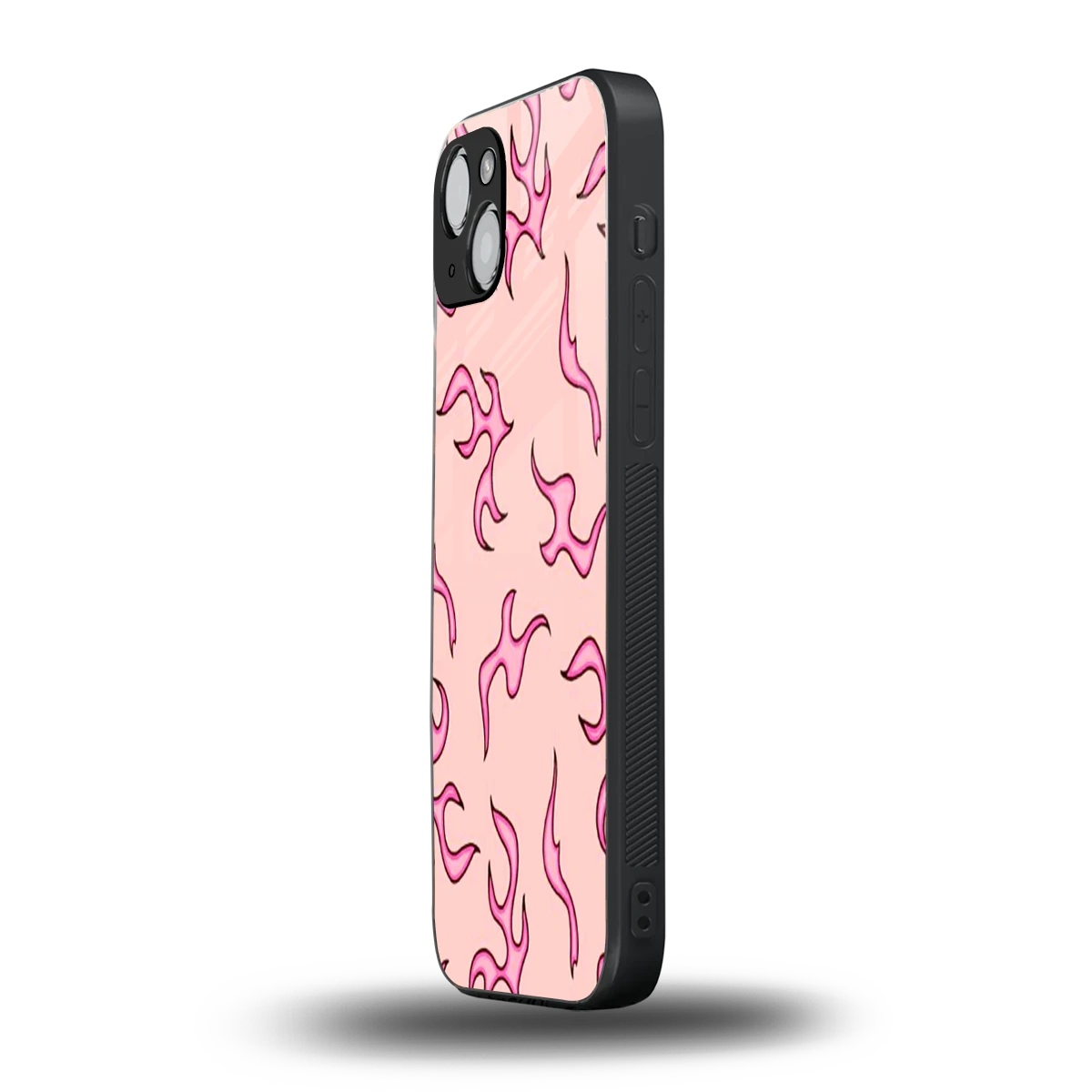 Lil Flames Pink iphone 14 plus mobile cover | shockproof glass phone case