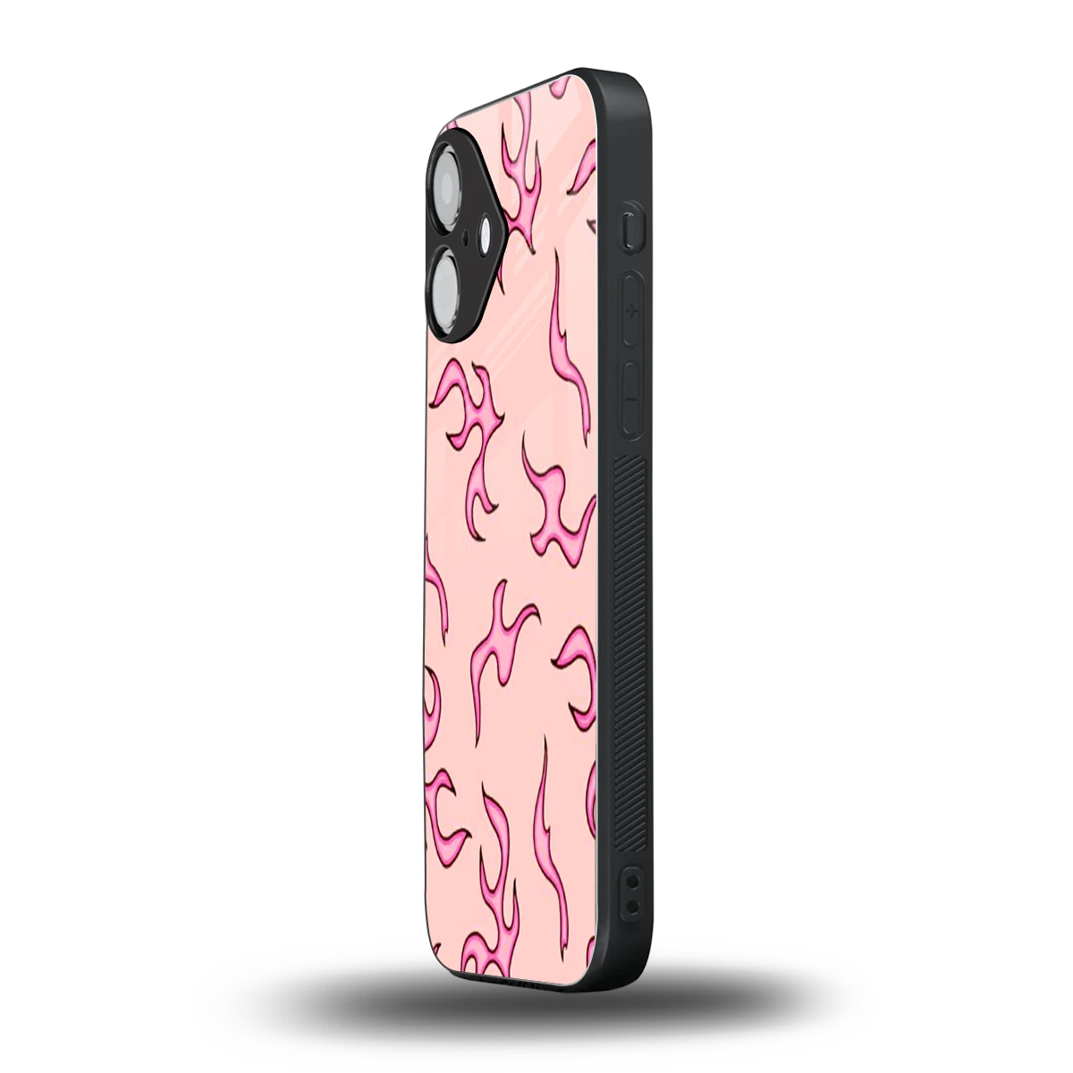 Lil Flames Pink iPhone 16 mobile cover | shockproof glass phone case