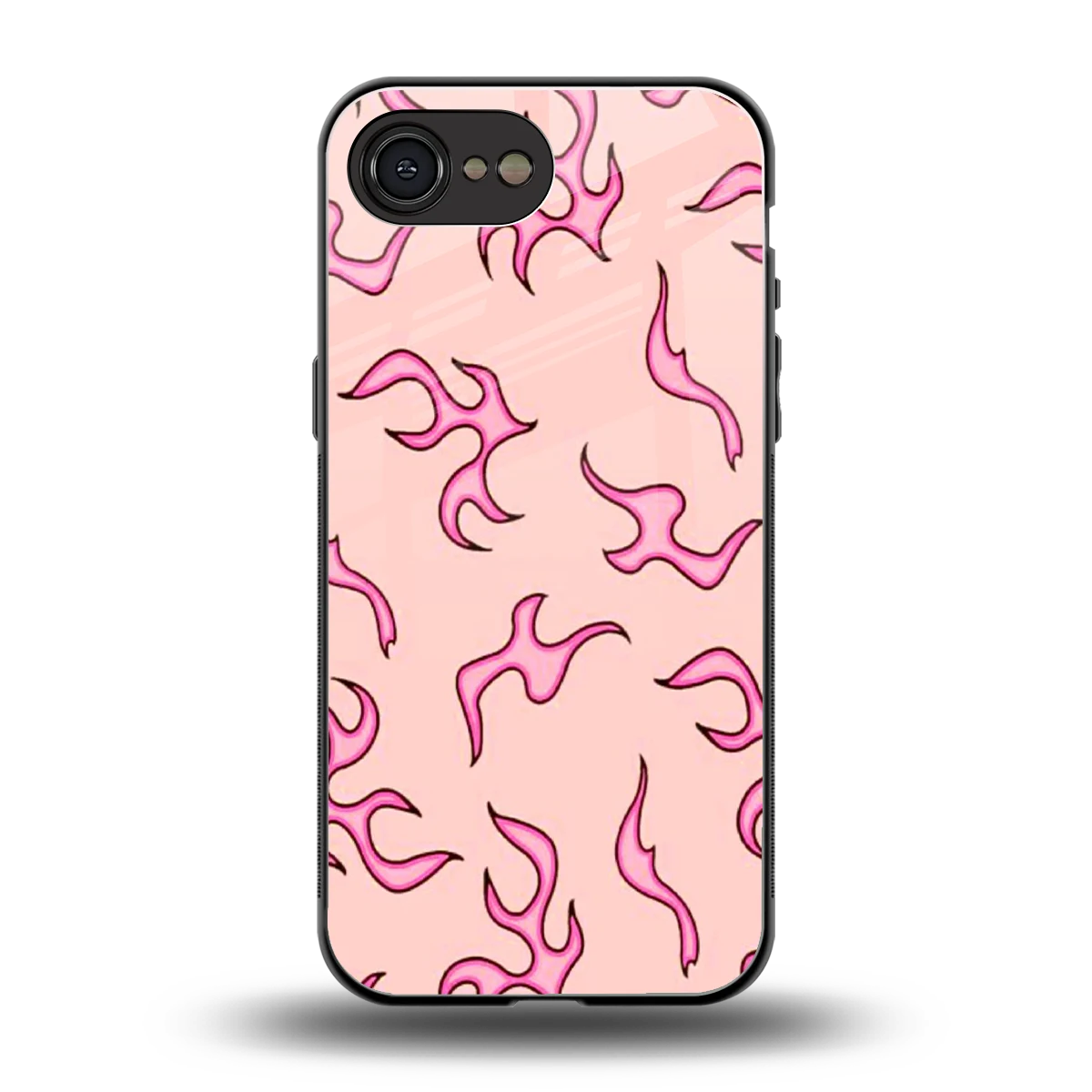 Lil Flames Pink back phone cover | glass case for iphone 16e