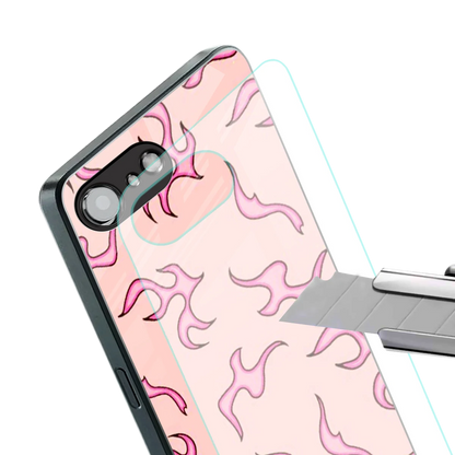 Lil Flames Pink stylish phone case for iphone 16e | glossy glass and slim fit