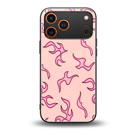 Lil Flames Pink back phone cover | glass case for iphone 17 pro max