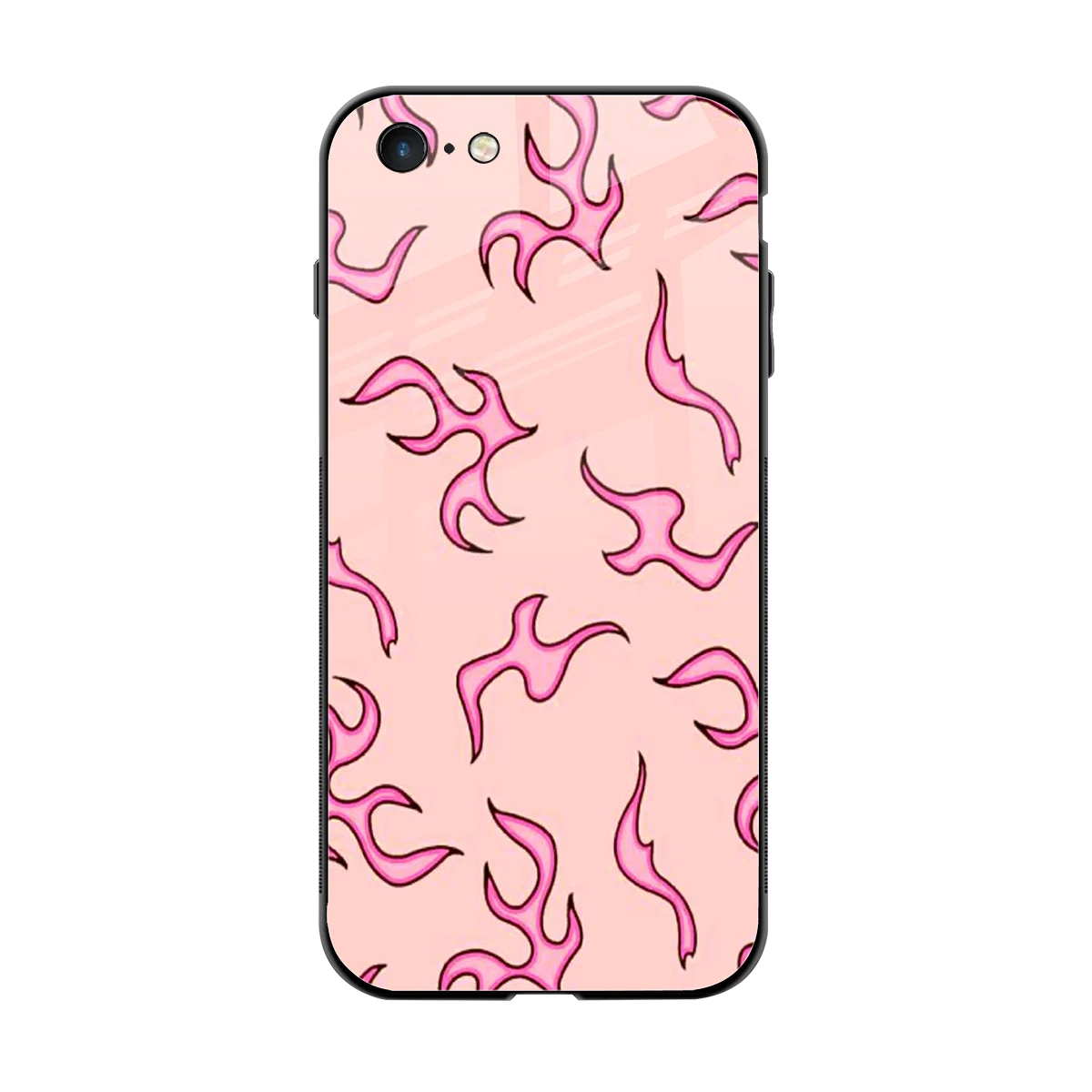 Lil Flames Pink back phone cover | glass case for iphone 6