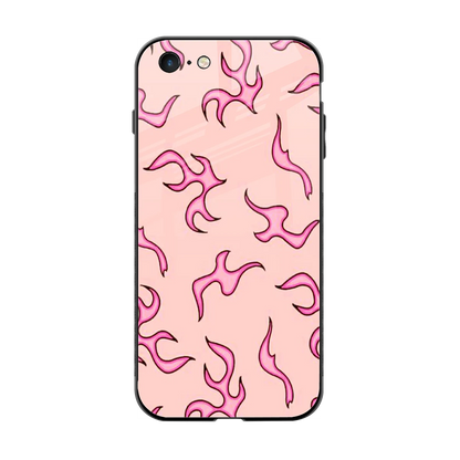 Lil Flames Pink back phone cover | glass case for iphone 6s plus