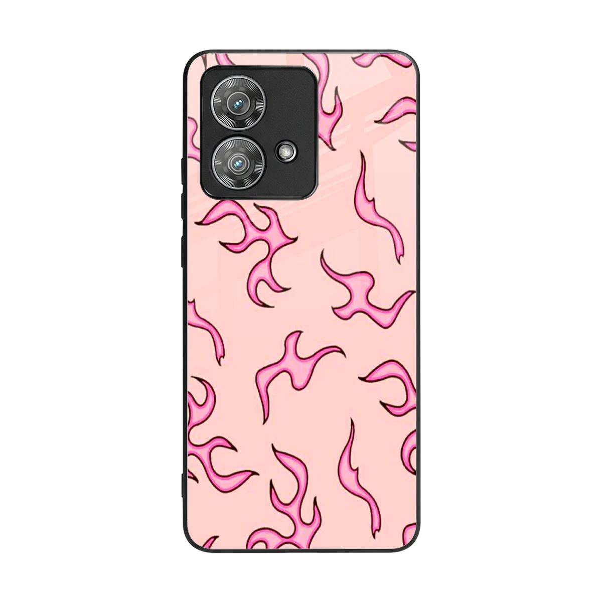 Lil Flames Pink back phone cover | glass case for motorola edge 40 neo 5g