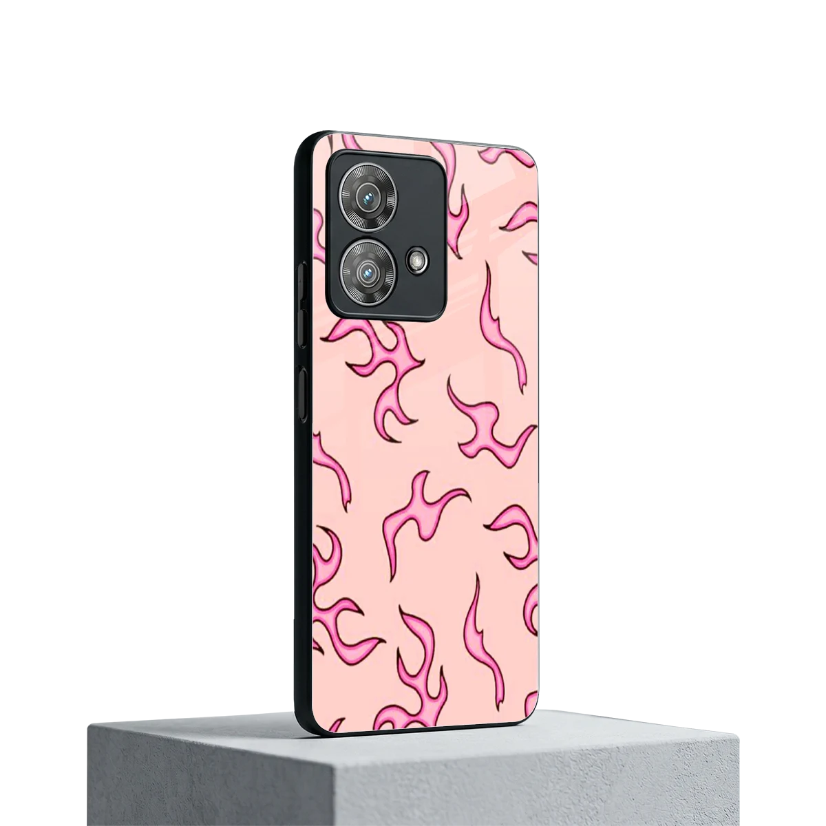 Lil Flames Pink motorola edge 40 neo 5g mobile cover | shockproof glass phone case