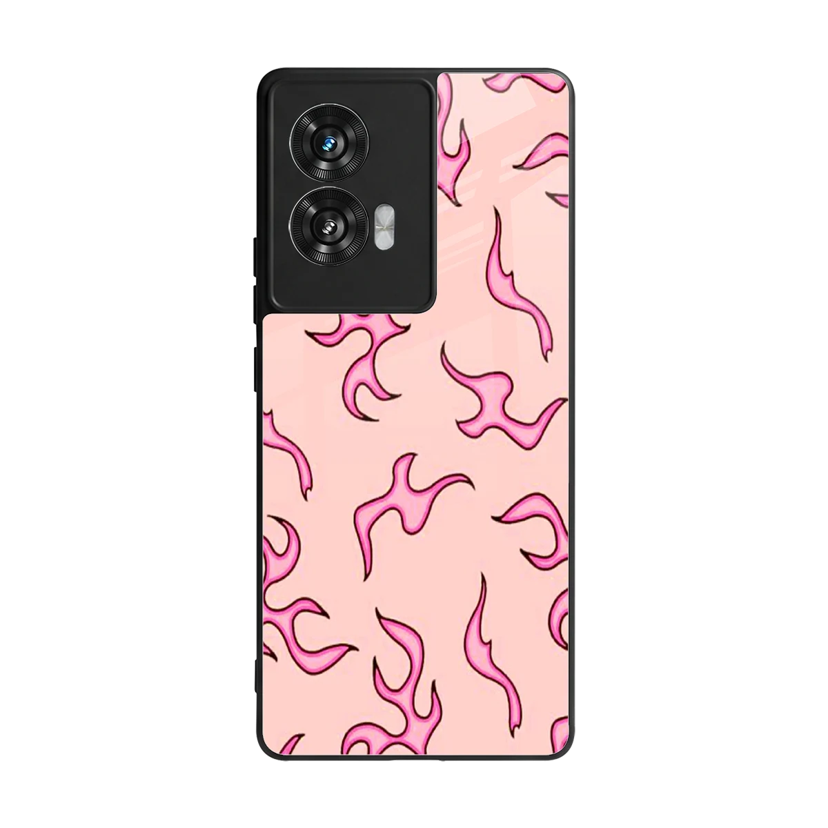 Lil Flames Pink back phone cover | glass case for motorola edge 50 fusion