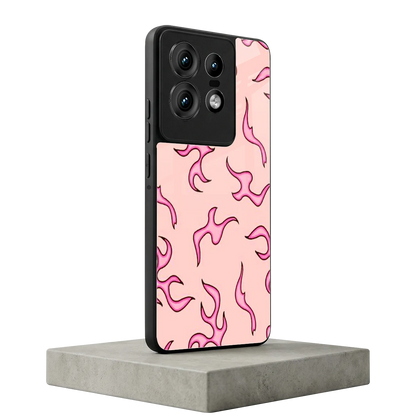 Lil Flames Pink motorola edge 50 pro mobile cover | shockproof glass phone case