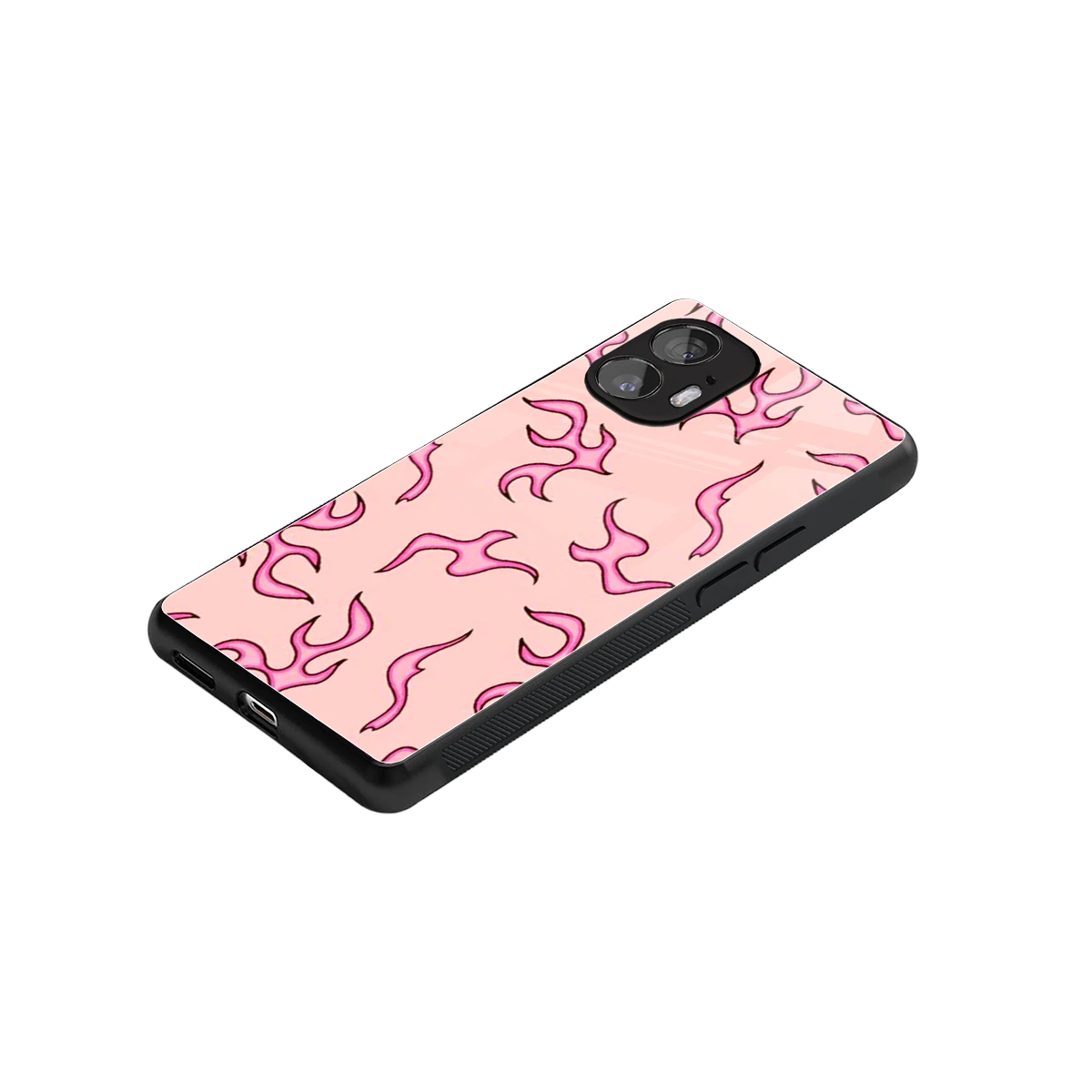Lil Flames Pink stylish phone case for nothing phone 2 | glossy glass and slim fit