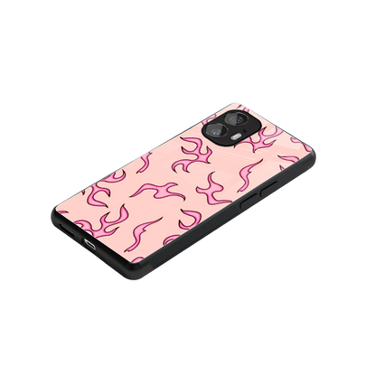 Lil Flames Pink stylish phone case for nothing phone 2 | glossy glass and slim fit