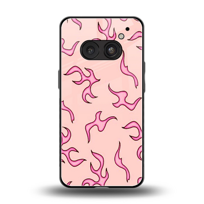 Lil Flames Pink back phone cover | glass case for nothing phone 2a