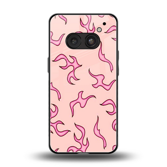 Lil Flames Pink back phone cover | glass case for nothing phone 2a