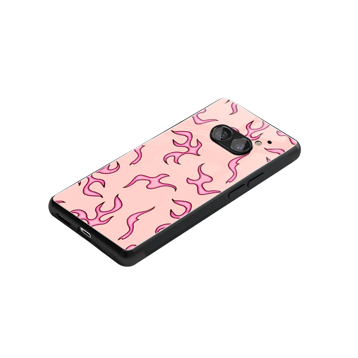 Lil Flames Pink stylish phone case for nothing phone 2a plus | glossy glass and slim fit