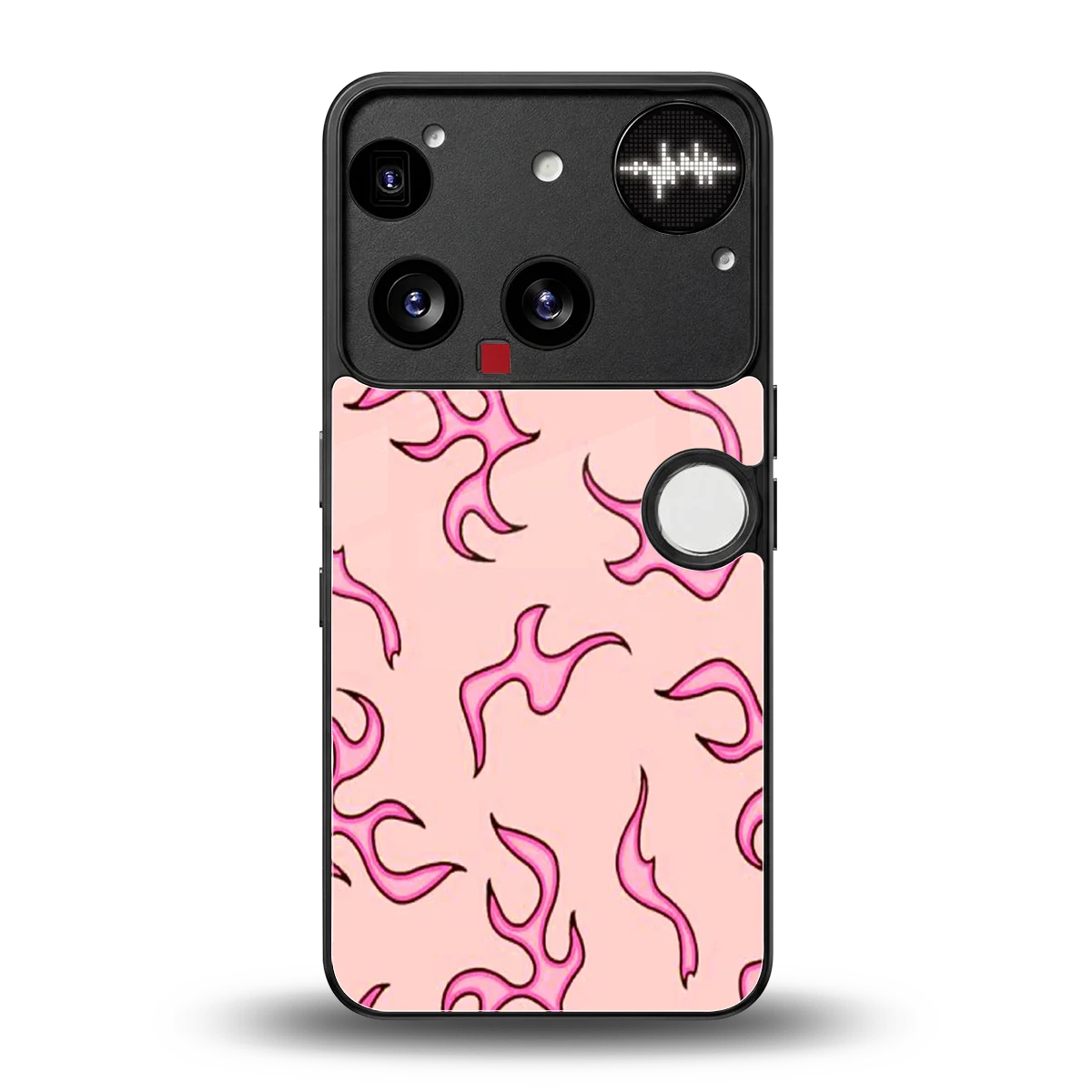 Lil Flames Pink back phone cover | glass case for nothing phone 3