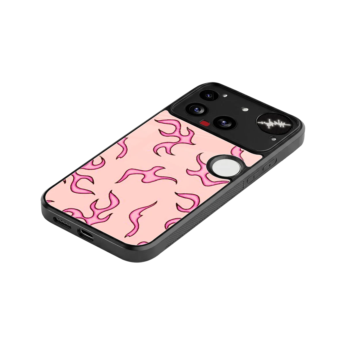 Lil Flames Pink stylish phone case for nothing phone 3 | glossy glass and slim fit