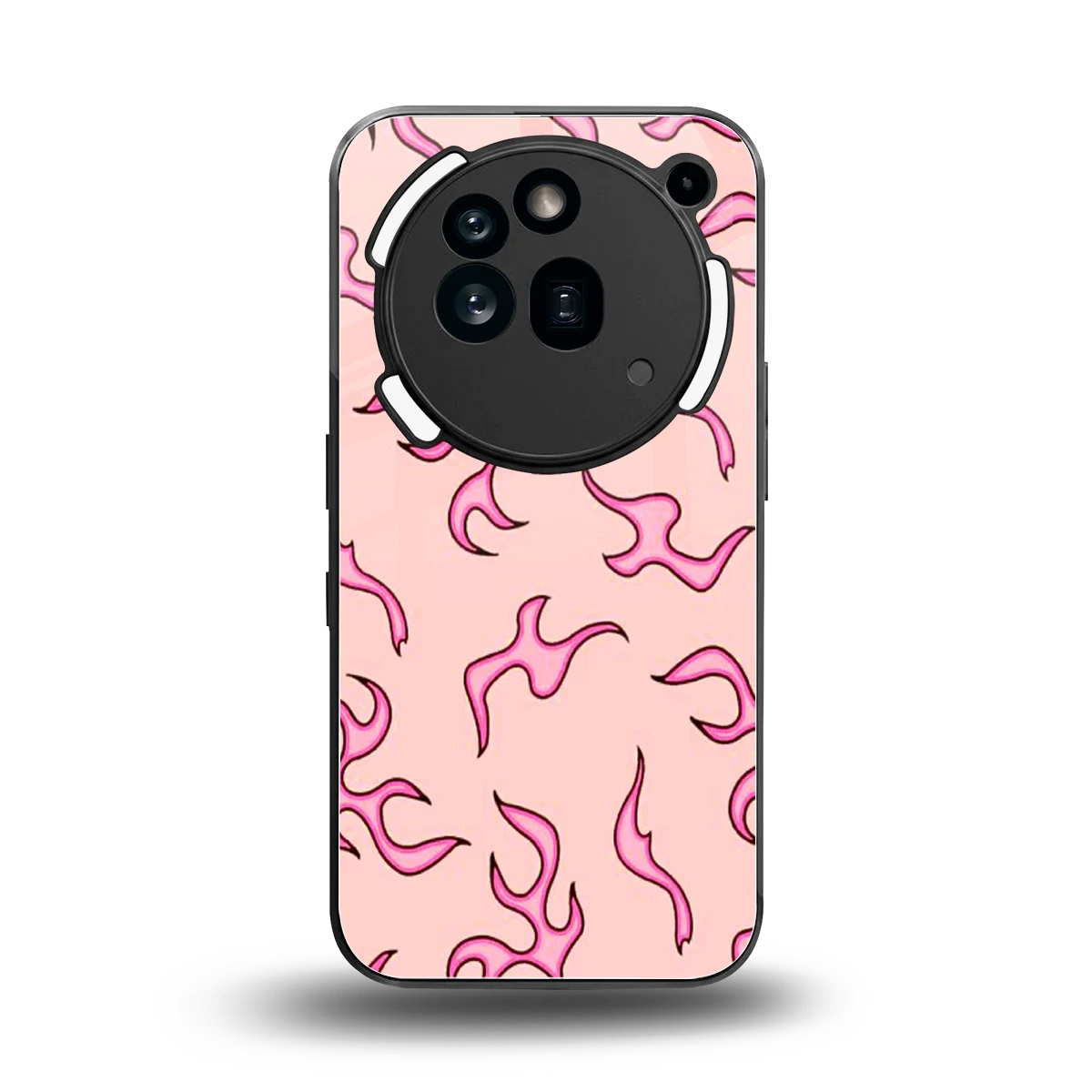 Lil Flames Pink back phone cover | glass case for nothing phone 3a pro