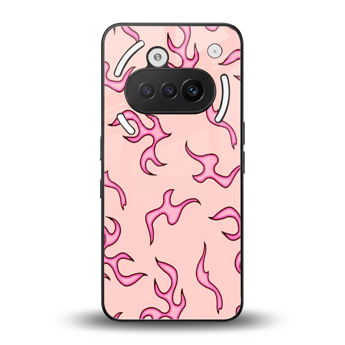 Lil Flames Pink back phone cover | glass case for nothing phone 3a