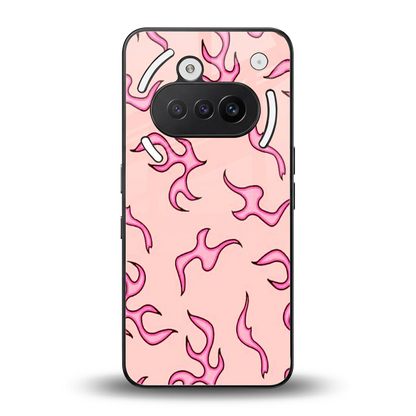 Lil Flames Pink back phone cover | glass case for nothing phone 3a
