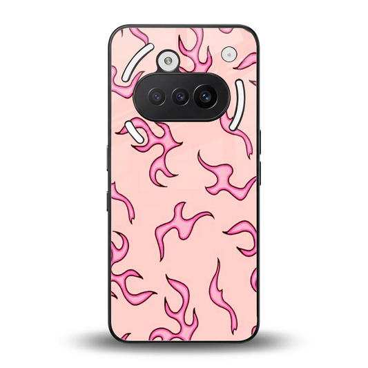 Lil Flames Pink back phone cover | glass case for nothing phone 3a