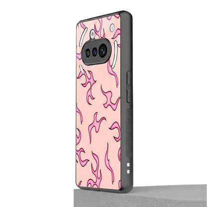 Lil Flames Pink nothing phone 3a mobile cover | shockproof glass phone case