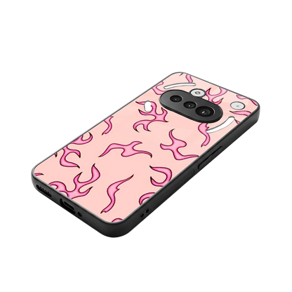 Lil Flames Pink stylish phone case for nothing phone 3a | glossy glass and slim fit