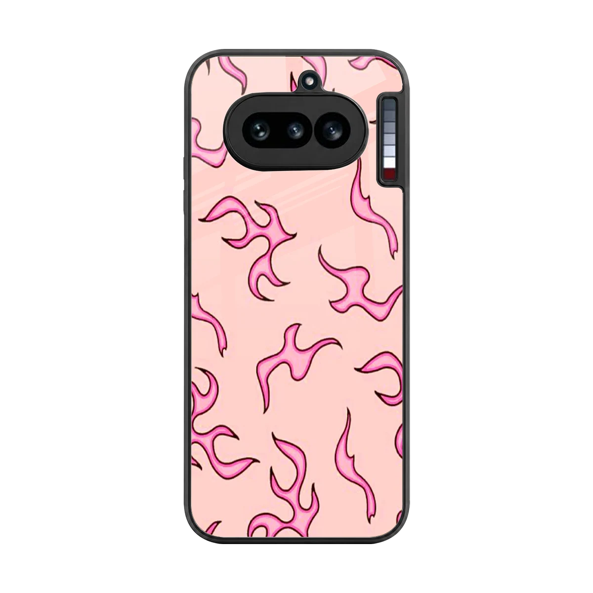 Lil Flames Pink back phone cover | glass case for nothing phone 4a