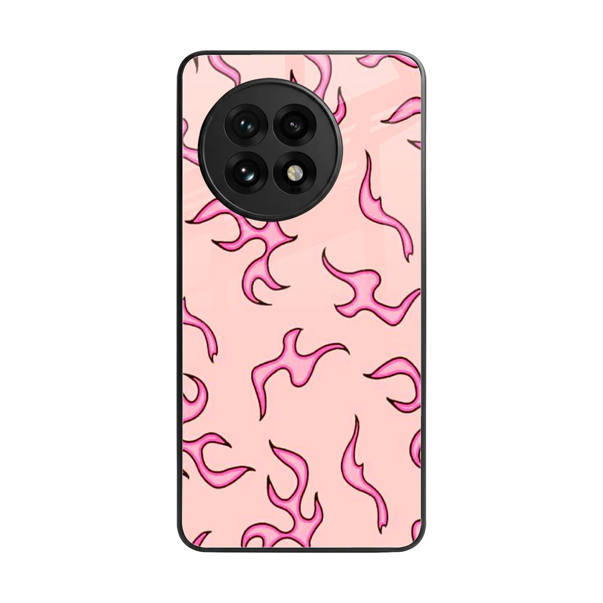 Lil Flames Pink back phone cover | glass case for oneplus 13r