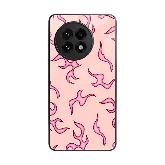 Lil Flames Pink back phone cover | glass case for oneplus 13r