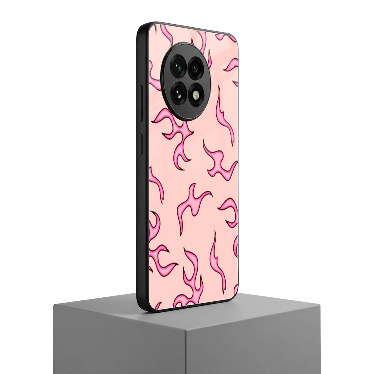 Lil Flames Pink oneplus 13r mobile cover | shockproof glass phone case