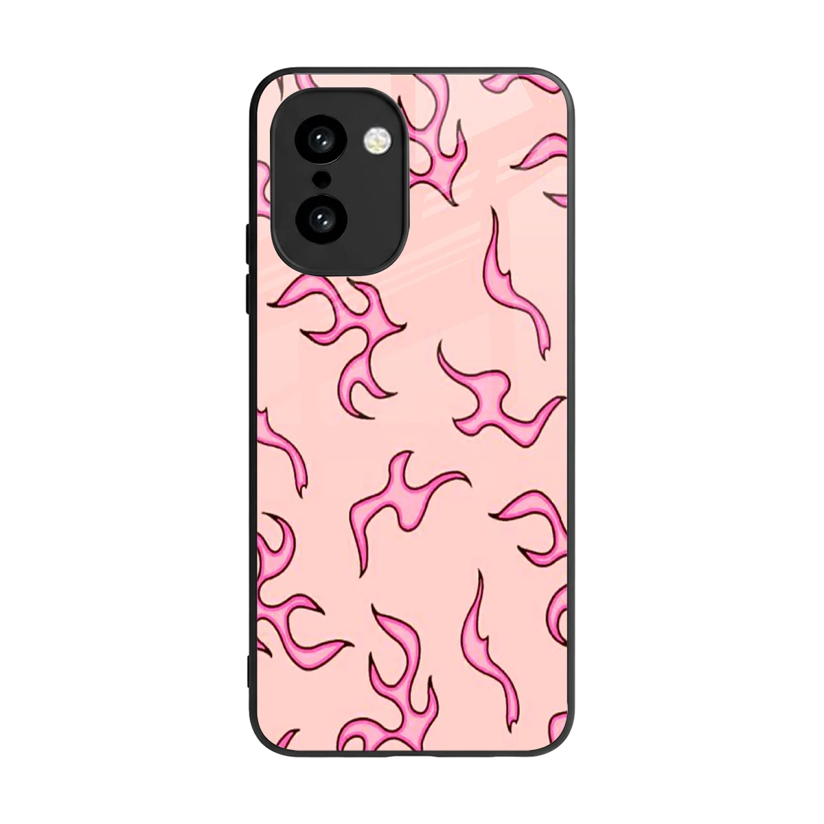 Lil Flames Pink back phone cover | glass case for oneplus 15r