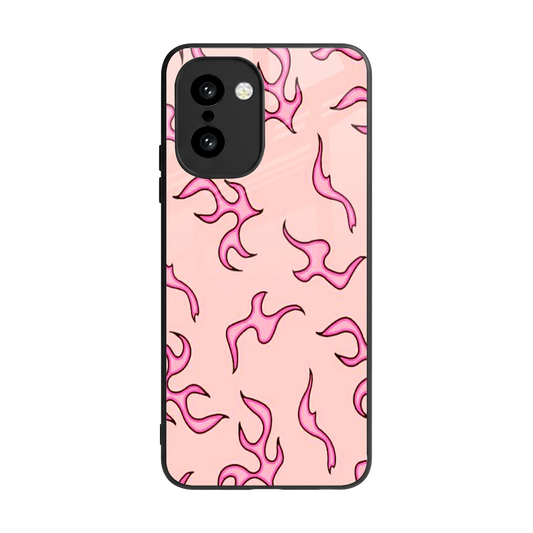 Lil Flames Pink back phone cover | glass case for oneplus 15r