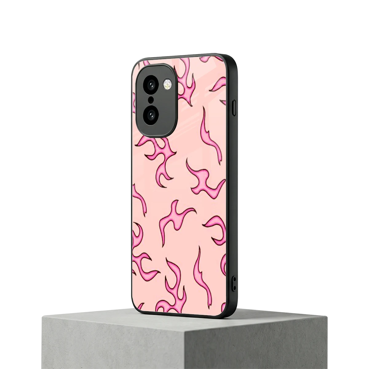 Lil Flames Pink oneplus 15r mobile cover | shockproof glass phone case